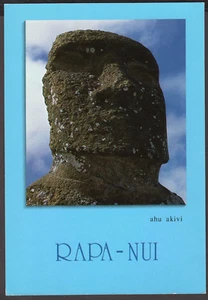 3155 CHILE EASTER ISLAND ISLA DE PASCUA MOAI POSTCARD ARCHAEOLOGY - Foto 1 di 2