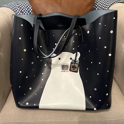 Kate Spade Cold Comforts Polar Bear XL Tote Winter Retired Rare - Image 1 of 4