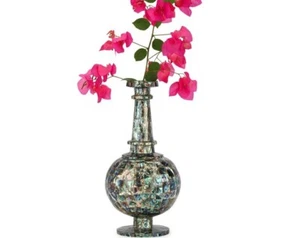 18" Marble Flower Vase with Abalone Shell Inlay Mosaic Decorative Pots for Home - Picture 1 of 8