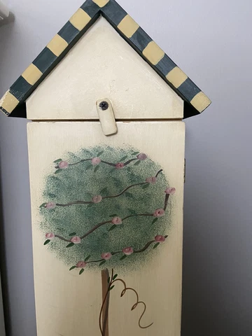 Storage Cabinet Handpainted Decor Hibiscus Vintage Decorative 40 x 7 READ Cover