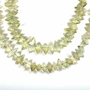 8 Inch Strand 5x7-5x15 MM Rare Green Amethyst Faceted Loi Shape Gemstone Beads - Picture 1 of 5