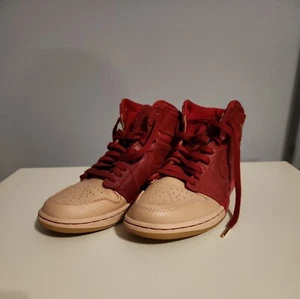 Size 8.5 - Air Jordan 1 Retro Premium High Dipped Toe - Red W - Picture 1 of 9