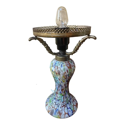 Fratelli Toso Murano Millefiori Murrine Glass Table Lamp - Image 1 of 4