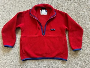 Patagonia Kids Synchilla Marsupial Half Zip Pullover Red Size S8 STY65521 - Picture 1 of 12