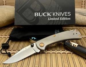 Buck 112 USA Ranger Slim Pro TRX Legacy Collection Titanium Lockback Knife - Picture 1 of 6