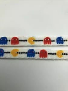 Vintage Pac-Man Schnürsenkel 40 Zoll Länge neues Paar - Bild 1 von 3