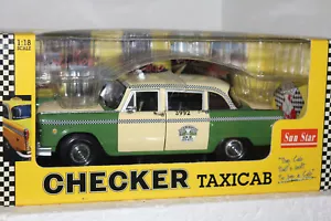 Sun Star 1981 Chicago Checker Taxicab Green 1:18 Diecast 2502 New - Picture 1 of 1