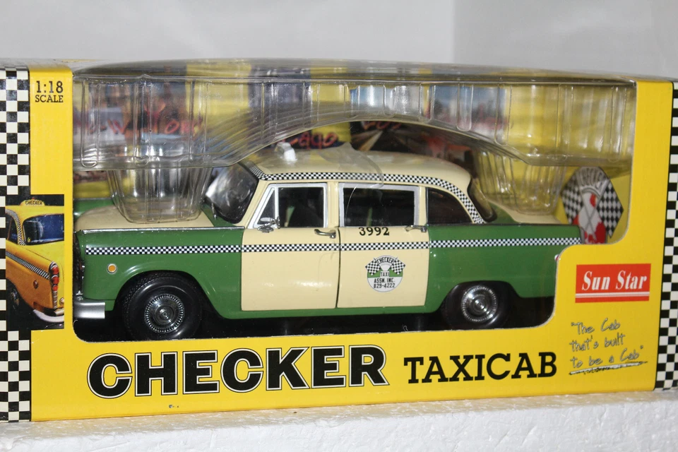 Sun Star 1981 Chicago Checker taxi verde 1:18 diecast 2502 nuevo Foto 1 de 1