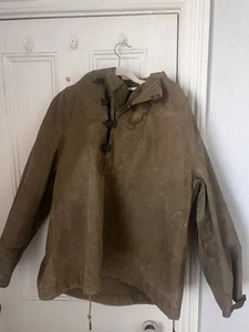 Rare LARGE SIZE WW2 US Navy USN Foul Weather Deck Jacket Pullover Metal Clasp - Picture 1 of 5