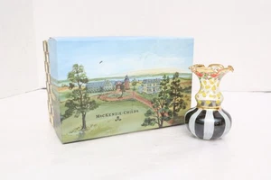 Mackenzie Childs Zirkus Vintage Glas Courtly Check Kirschknospe Vase Neu im Karton - Bild 1 von 11