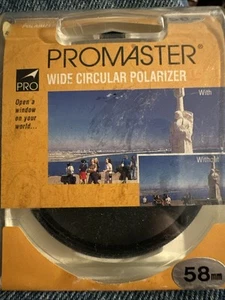 New Promaster 58mm Wide Circular Polarizer CPL Glass  Filter Japan Polarizing - Picture 1 of 2