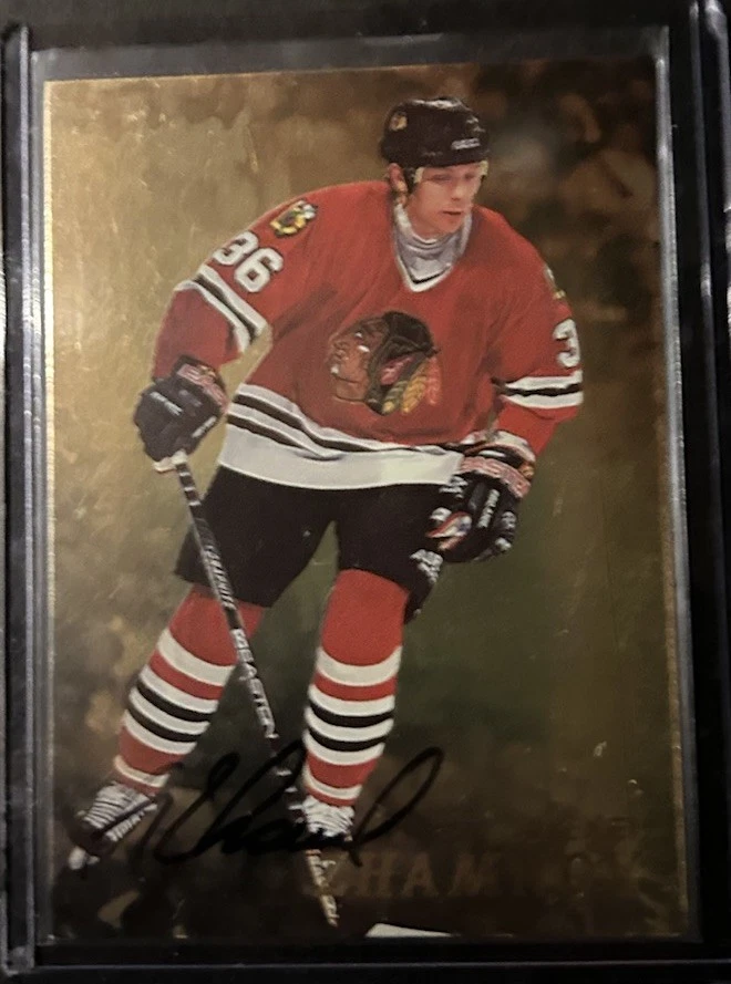 1998-99 ITG Be A Player Gold Auto Alexei Zhamnov #29 Autograph BAP Blackhawks - Image 1 of 1