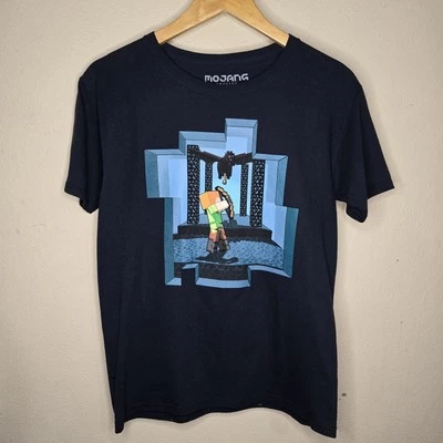 Mojang Youth Boys Large Minecraft Steve VS Ender Dragon T-Shirt Pre-owned - Image 1 of 4
