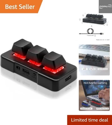 USB Mini Keyboard 3 Tasten Mini Tastatur Wireless USB 2 in 1 Mechanische Gami... - Bild 1 von 4