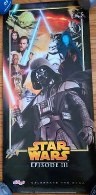 Star Wars Episode III Revenge Of The Sith 2005 Poster Kelloggs 15" X 32" - Image 1 of 2