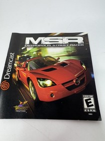 MSR Metropolis Street Racer Manual (ONLY) Dreamcast Racing Game Insert