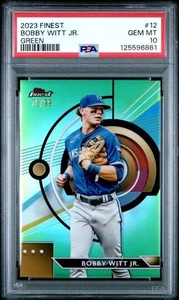 2023 TOPPS FINEST 12 BOBBY WITT JR. GREEN /99 PSA 10 - Picture 1 of 2