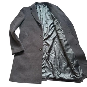 United Arrows Navy Cashmere Blend Chester Coat L Long Tailored Outer JAPAN - Picture 1 of 6