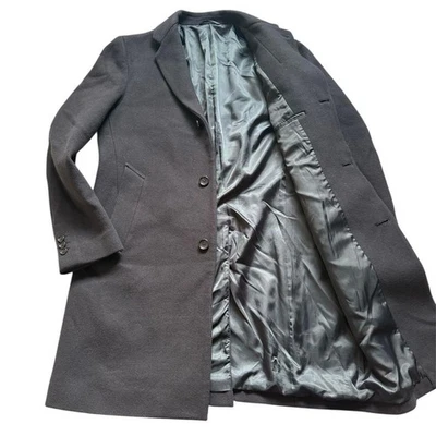 United Arrows Navy Cashmere Blend Chester Coat L Long Tailored Outer JAPAN - Image 1 of 4