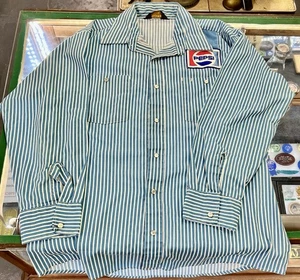 Camisa Uniforme a Rayas Conductor Entrega Pepsi Años 70 De Colección Protexall PARCHE GRANDE - Imagen 1 de 11