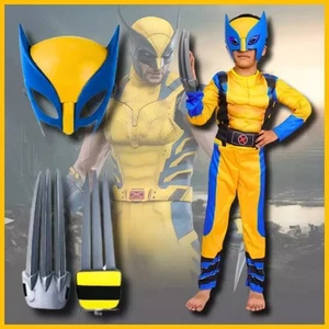 Wolverine Superhero Costume for Kids – Boys Fancy Dress with Mask UK Halloween - Picture 1 of 11