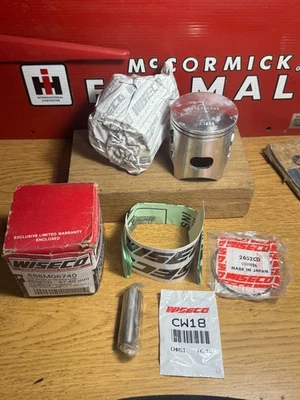 Pistón/anillos/clips/pin Wiseco para Kawasaki KX250 1987-1989 pieza # 556M067540 LEER Foto 1 de 4