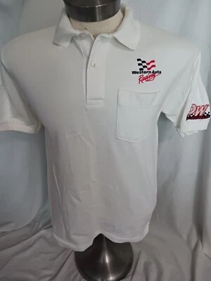 Camisa polo branca média Darrell Waltrip Western autografada #17 Team Issued NASCAR - Imagem 1 de 4