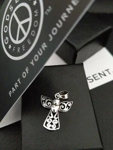 Colgante con dije de ángel de la guarda de filigrana de plata de ley 925, regalo de Navidad - Imagen 1 de 2