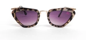 Betsey Johnson Leopard Framed Cat Eye Sunglasses - Picture 1 of 19