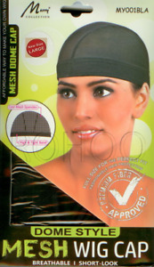 MURRY MESH DOME WIG CAP SPANDEX LARGE with High & Tight Band MY001 BLACK