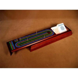 3 Player Walnut Cribbage Box - Picture 1 of 1