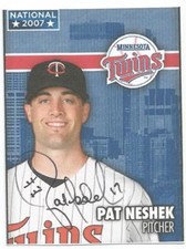 Minnesota Twins PAT NESHEK autographed 2007 National