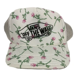 VANS off the wall hat cap adjustable white with floral print - Picture 1 of 4