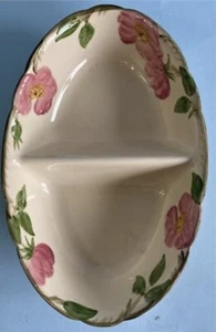 Franciscan Antique Desert Rose 9" Oval Divided Vegetable Bowl Dish Backstamp  - Picture 1 of 3