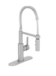Glacier Bay Statham Single-Handle Coil Spring Neck Kitchen Faucet with TurboSpra - Picture 1 of 4