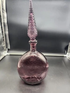 Amethyst Genie Decanter With Stopper Vintage Rare Beautiful - Picture 1 of 17