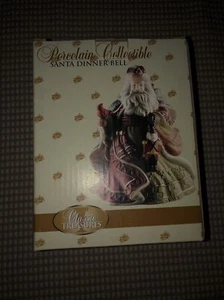 Porcelain Collectible Santa Dinner Bell New in Box - Picture 1 of 10