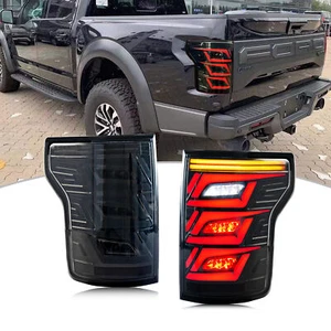 LED Tail Lights for Ford F-150 F150 XL STX 2015-2020 Black Rear Lamps Assembly - Picture 1 of 5