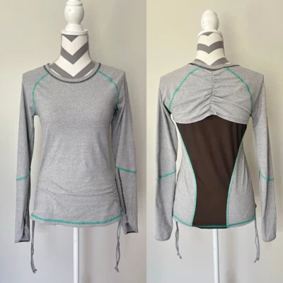 LUCY Entrenamiento Top Atlético Manga Larga Mujer MEDIANO Ventilado Gris Jersey Foto 1 de 4