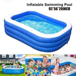 EXTRA LARGE Inflatable Pool Above Ground Swimming Pool for Kiddie, Kids 20" Deep