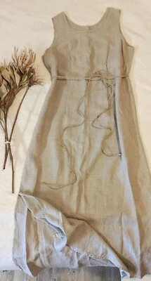 Vestido Vintage FLAX Engelhart 100% Lino Cottagecore Lagenlook Minimalista *defecto* Foto 1 de 4