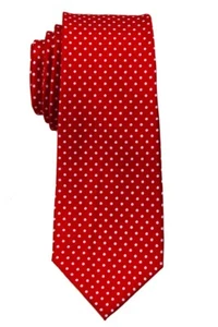 Boy's - Young Man - Red and White Dot Necktie for School Wedding Formal - Picture 1 of 2