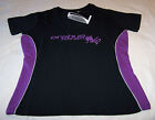 Erebus Motorsport V8 Ladies Betty Black Purple Printed T Shirt Size 12 New