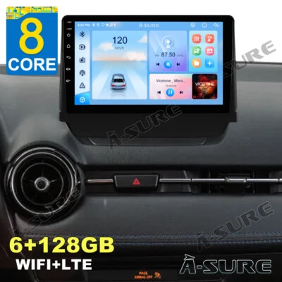 6+128GB Android 14 Carplay Stereo Radio For Toyota Yaris iA 2017-2018 GPS WIFI - Image 1 of 4