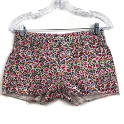 Pantalones Cortos Madewell 100% Algodón Floral Tiro Bajo Para Mujer Talla-25 Boho Caprichoso Dobladillo Crudo Foto 1 de 4