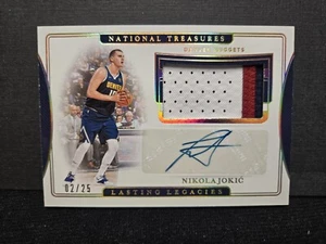 2019-20 Panini National Treasures Nikola Jokic 3 Color GU GW Patch Auto /25 🔥🔥 - Picture 1 of 14