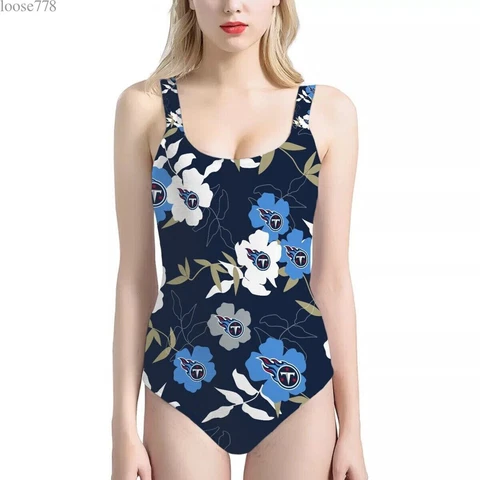 Tennessee Titans Women's One Piece Swimsuit Bikini Beach Swimwears Bathing Wear Cover