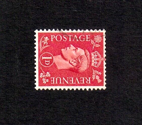 Great Britain 1942 KGVI 1d. Watermark sideways (SG 486a) fine used Cover