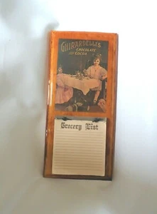 Lista de comestibles vintage de madera de chocolate y cacao Ghirardelli's - 15 pulgadas - Imagen 1 de 7