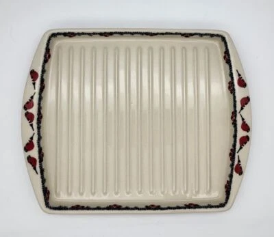 Bunzlauer Keramik Grillteller, Grillplatte für Bacon, Lachs und Gemüse(P191-GILE - Bild 1 von 4